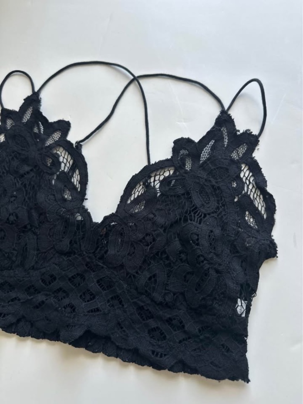 Free People Adella Bralette Black Medium
